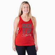 Women's Racerback Performance Tank Top - Suck It Up Buttercup