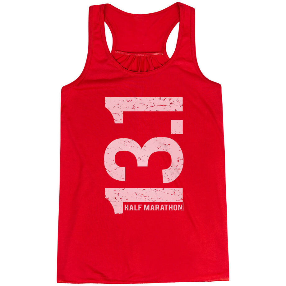 Flowy Racerback Tank Top - 13.1 Half Marathon Vertical
