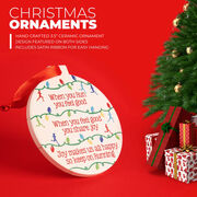 Running Round Ceramic Ornament - When You Run Christmas Lights