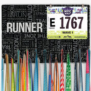 Running Large Hooked on Medals and Bib Hanger - Running Inspiration