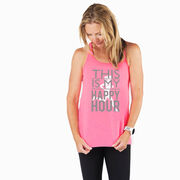 Flowy Racerback Tank Top - This Is My Happy Hour