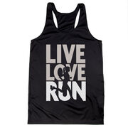 Women's Racerback Performance Tank Top - Live Love Run Silhouette