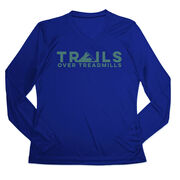 Women's Long Sleeve Tech Tee - Trails Over Treadmills