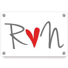 Metal Wall Art For Runners Running Artwork Prints Running Metal Wall Art Panel Run Heart