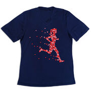 Women's Short Sleeve Tech Tee - Heartfelt Runner Girl