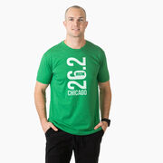 Running Short Sleeve T-Shirt - Chicago 26.2 Vertical