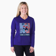 Women's Long Sleeve Tech Tee - Stars and Strides