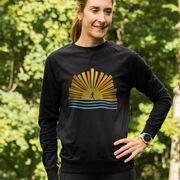 Running Raglan Crew Neck Pullover - Here Comes The Sun