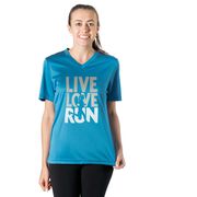 Women's Short Sleeve Tech Tee - Live Love Run Silhouette