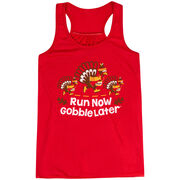 Flowy Racerback Tank Top - Run Now Gobble Later Turkey Trot