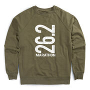 Running Raglan Crew Neck Pullover - 26.2 Marathon Vertical