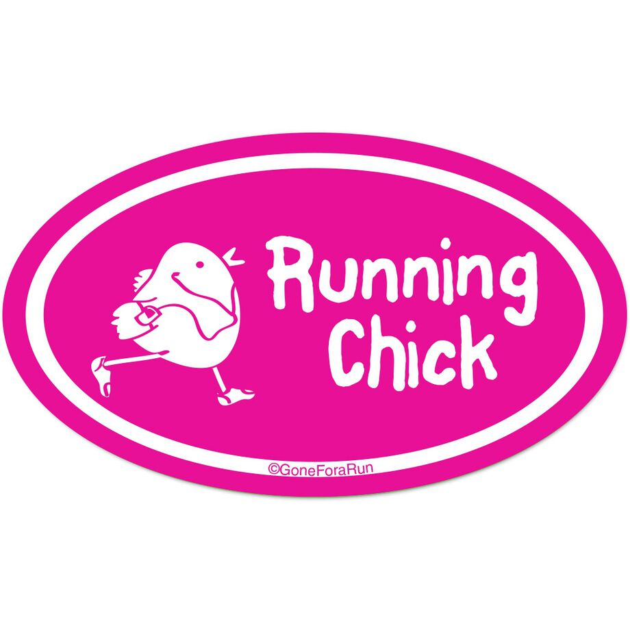 Running Chick Car Magnet - Pink