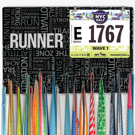 Running Large Hooked on Medals and Bib Hanger - Running Inspiration