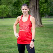 Women's Racerback Performance Tank Top - We Run Free Because of the Brave