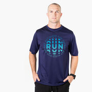 Men's Running Short Sleeve Performance Tee - Eat Sleep Run Repeat