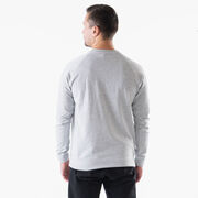 Running Raglan Crew Neck Pullover - Life's Long Run Long (Mountains)
