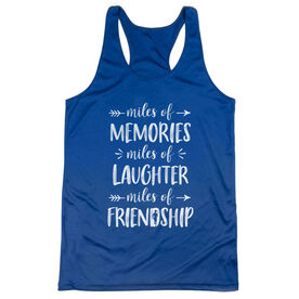 Women's Racerback Performance Tank Top - Miles of Friendship Mantra