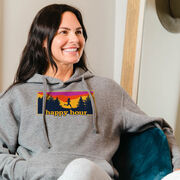 Statement Fleece Hoodie -  Happy Hour