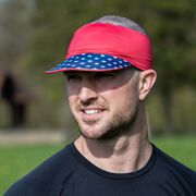 Running Comfort Performance Visor - Red, White & Blue