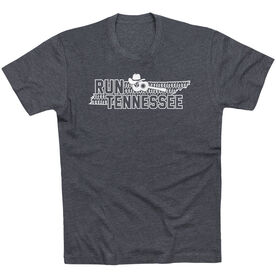 Running Short Sleeve T-Shirt - Run Tennessee [Adult Small/Charcoal] - SS