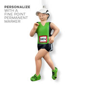 Runner Resin Figure Ornament - Male with Hat (Neon)