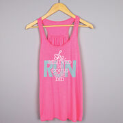 Flowy Racerback Tank Top - She Believed She Could So She Did