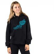 Cross Country Hooded Sweatshirt - Winged Foot Inspirational Words