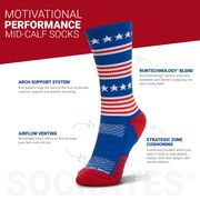 Socrates® Mid-Calf Performance Socks - Home Sweet Home