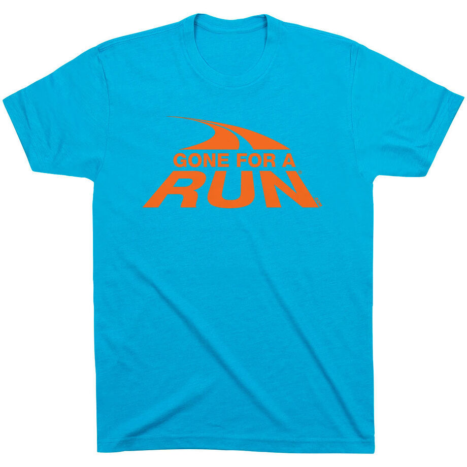 Running Short Sleeve T-Shirt - Gone For a Run Logo (Orange) 