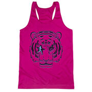 Women's Racerback Performance Tank Top - Eye Of The Tiger