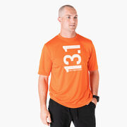 Men's Running Short Sleeve Tech Tee - 13.1 Half Marathon Vertical