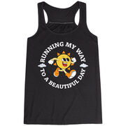Flowy Racerback Tank Top - Running My Way to a Beautiful Day