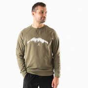 Running Raglan Crew Neck Pullover - Trail Runner in the Mountains