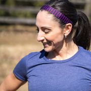 Athletic Juliband Non-Slip Headband - Purple & Black Stripe