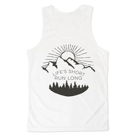 Men's Running Performance Tank Top - Life's Short Run Long (Mountains)