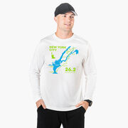 Men's Running Long Sleeve Performance Tee - New York City Route