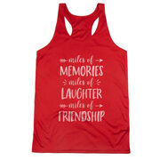 Women's Racerback Performance Tank Top - Miles of Friendship Mantra