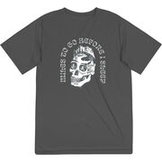 Men's Running Short Sleeve Performance Tee - Miles To Go Before I Sleep - Skull