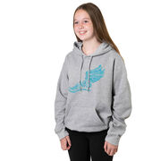 Cross Country Hooded Sweatshirt - Winged Foot Inspirational Words