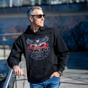Statement Fleece Hoodie - We Run Free Because Of The Brave