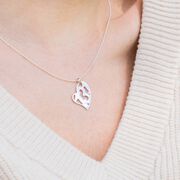 Sterling Silver 13.1 Half Marathon Heart Necklace