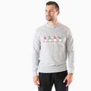 Running Raglan Crew Neck Pullover - Runnin' With My Gnomies