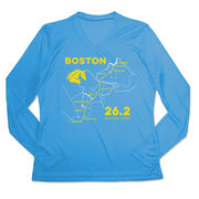 Women's Long Sleeve Tech Tee - Boston Route