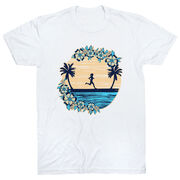 Running Short Sleeve T-Shirt - Beach Runner Girl