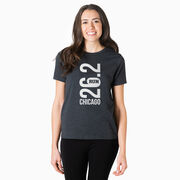 Running Short Sleeve T-Shirt - Chicago 26.2 Vertical