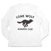 Women's Long Sleeve Tech Tee - Run Club Lone Wolf