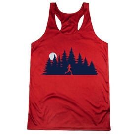 Women's Racerback Performance Tank Top - Moonlit Run