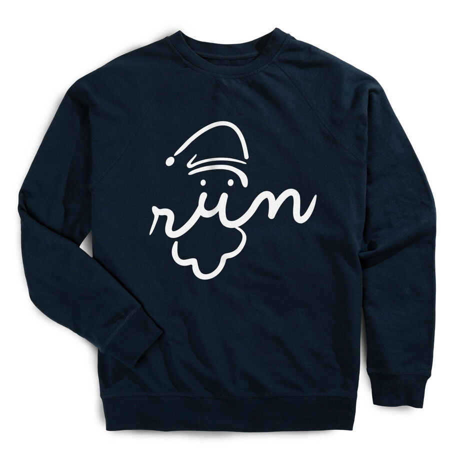 Running Raglan Crew Neck Pullover - Santa Run Face