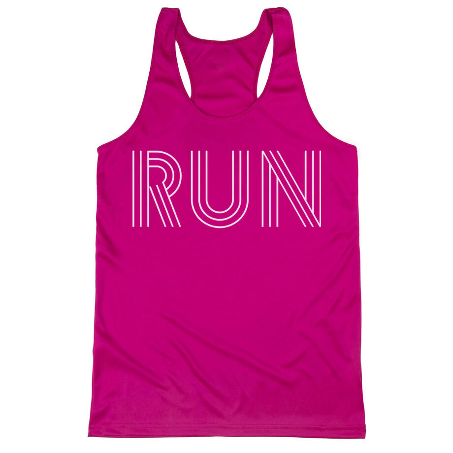 Women's Racerback Performance Tank Top - Run Lines