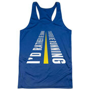 Women's Racerback Performance Tank Top - I'd Rather Be Running